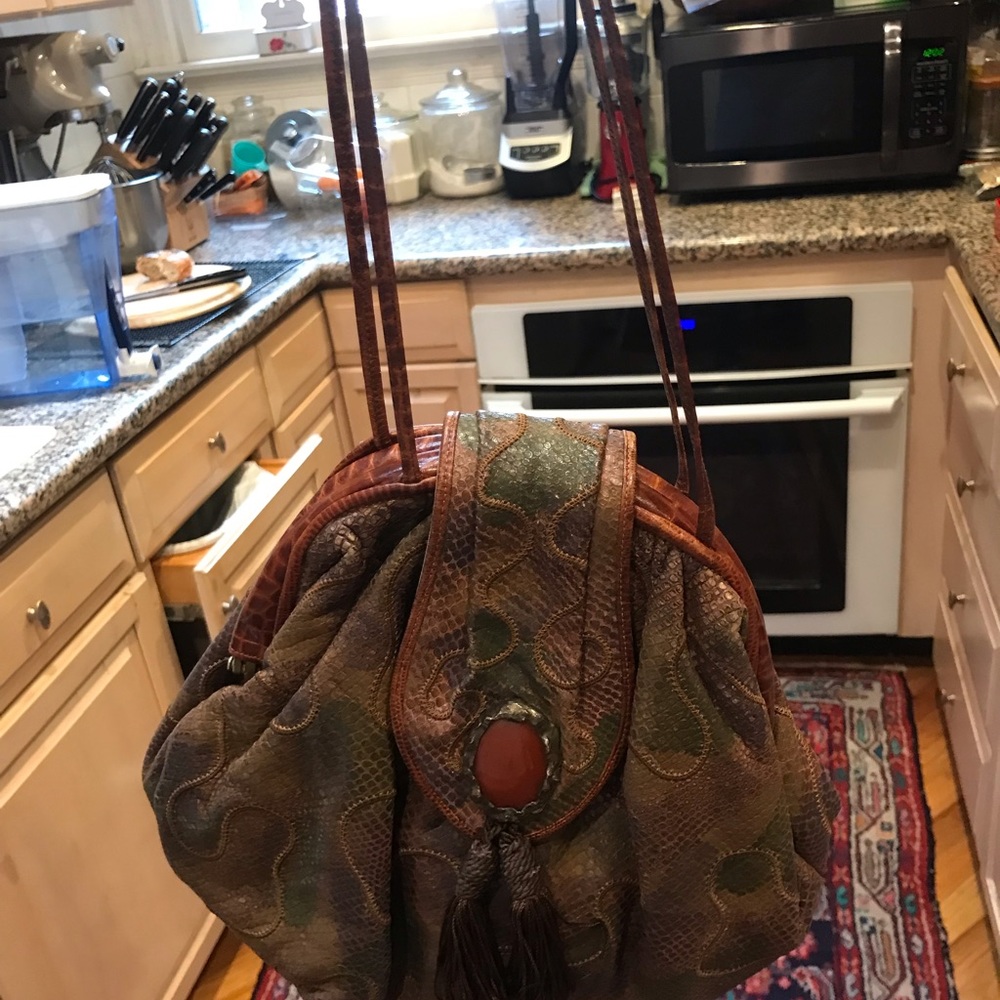 Brown Leather Bag by Sharif